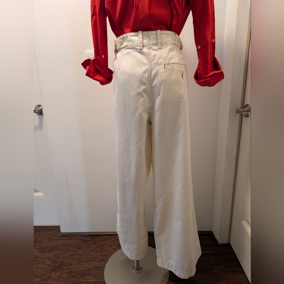 Madewell Button-Tab Wide-Leg Pants - Size 14 - Picture 4 of 14